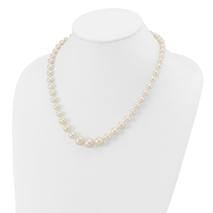 14K Yellow Gold 7-11mm White Cultured Pearl Graduated 18 inch Necklace