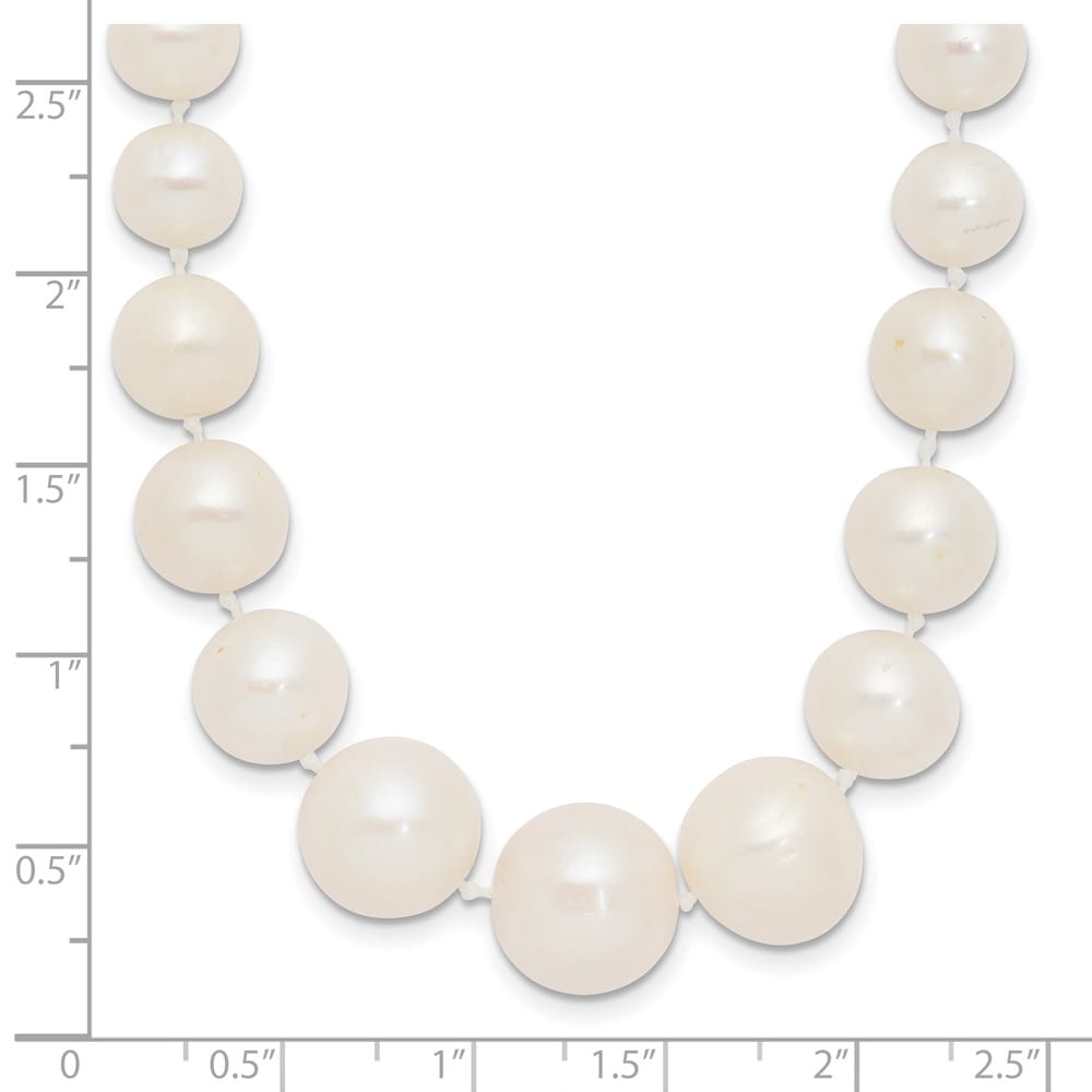 14K Yellow Gold 7-11mm White Cultured Pearl Graduated 18 inch Necklace