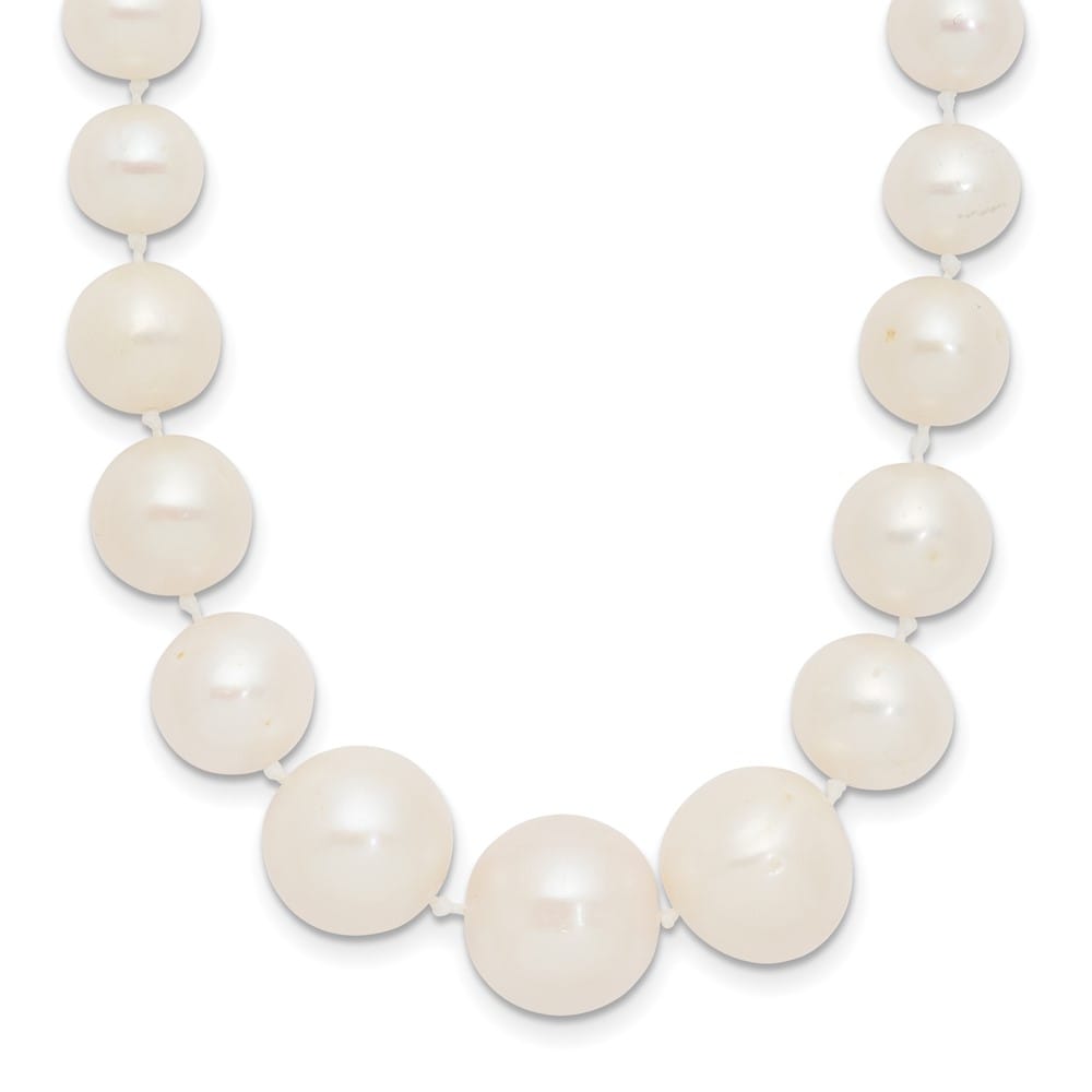 14K Yellow Gold 7-11mm White Cultured Pearl Graduated 18 inch Necklace