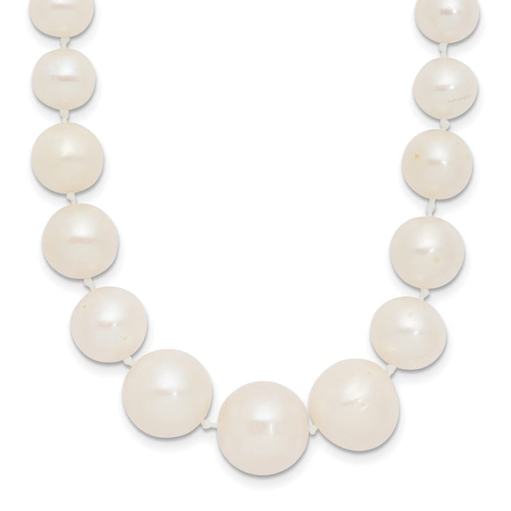 14K Yellow Gold 7-11mm White Cultured Pearl Graduated 18 inch Necklace