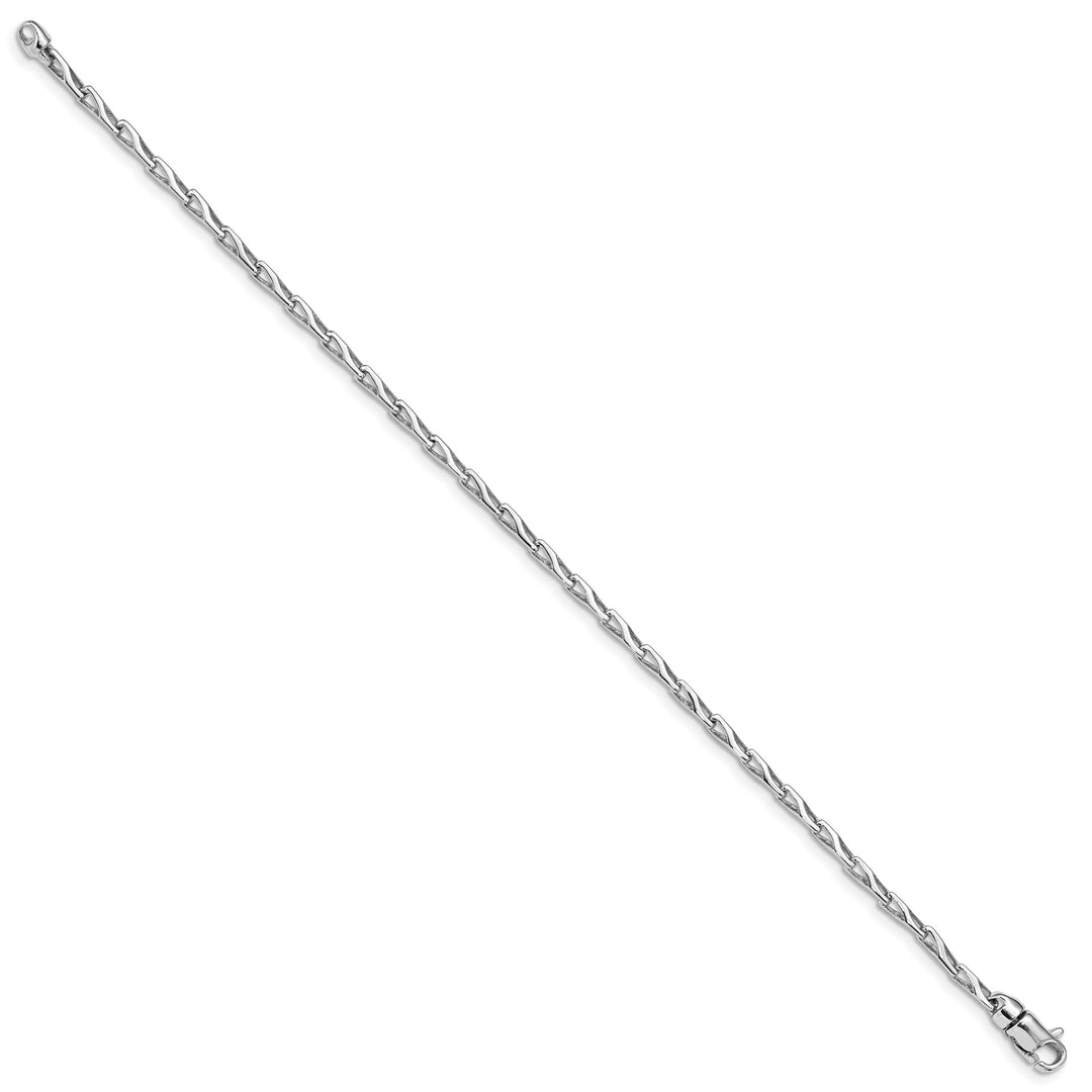 14K Yellow Gold 7. 2.75mm Hand Fancy Link Bracelet