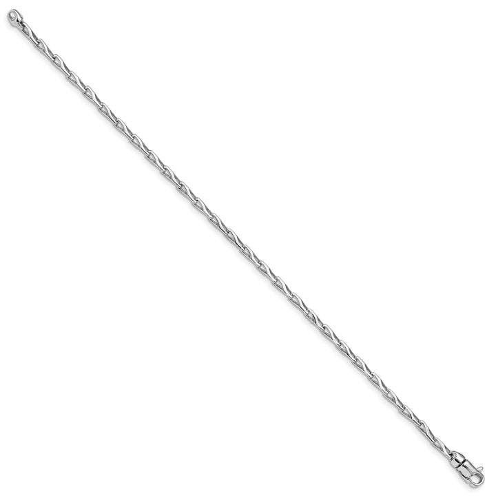 14K Yellow Gold 7. 2.75mm Hand Fancy Link Bracelet