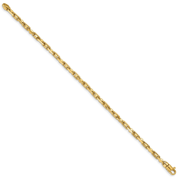 14K Yellow Gold 7. 3.8mm Fancy Link Bracelet