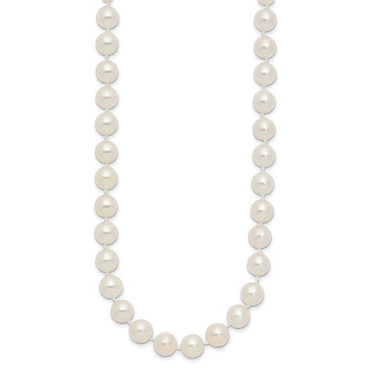 14K Yellow Gold 7-8mm White Akoya Cultured Pearl 24 inch Necklace