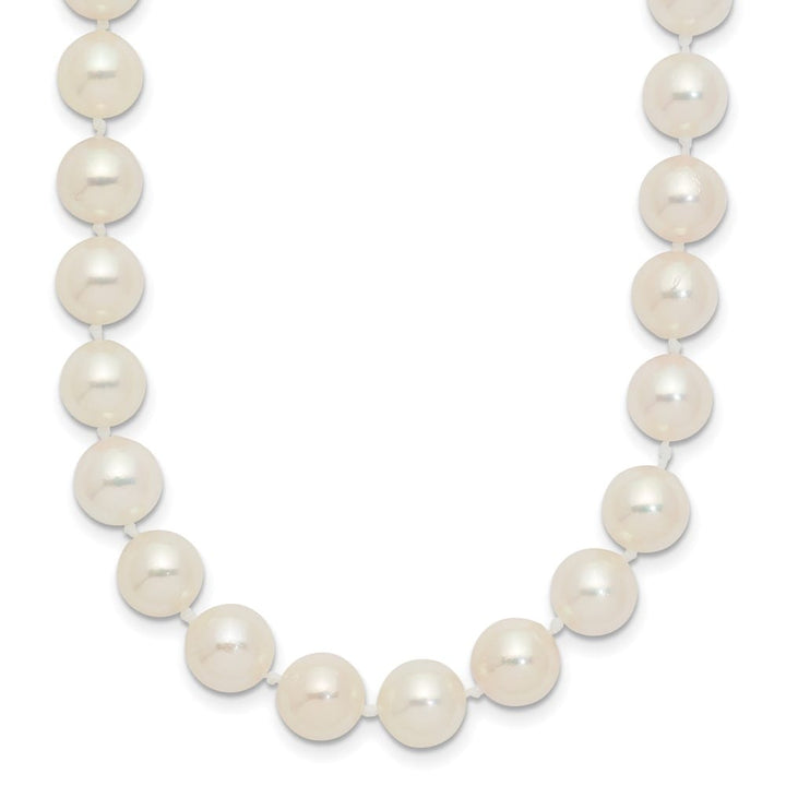 14K Yellow Gold 7-8mm White Akoya Cultured Pearl 24 inch Necklace
