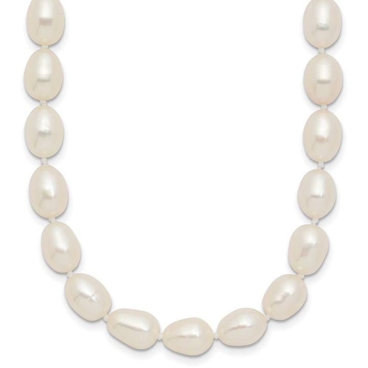 14K Yellow Gold 7-8mm White Rice Cultured Pearl 20 inch Necklace