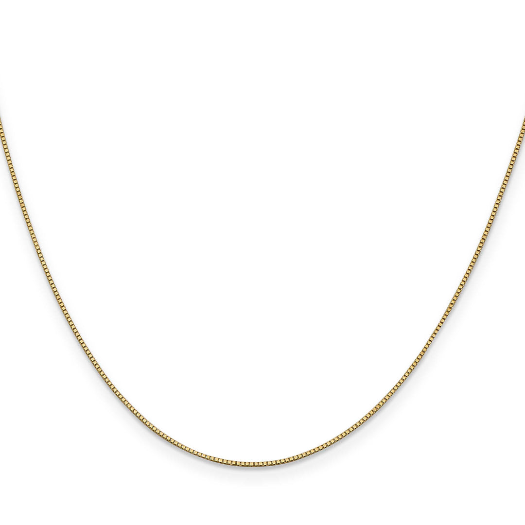 14K Yellow Gold .7mm Box Lobster Clasp Chain