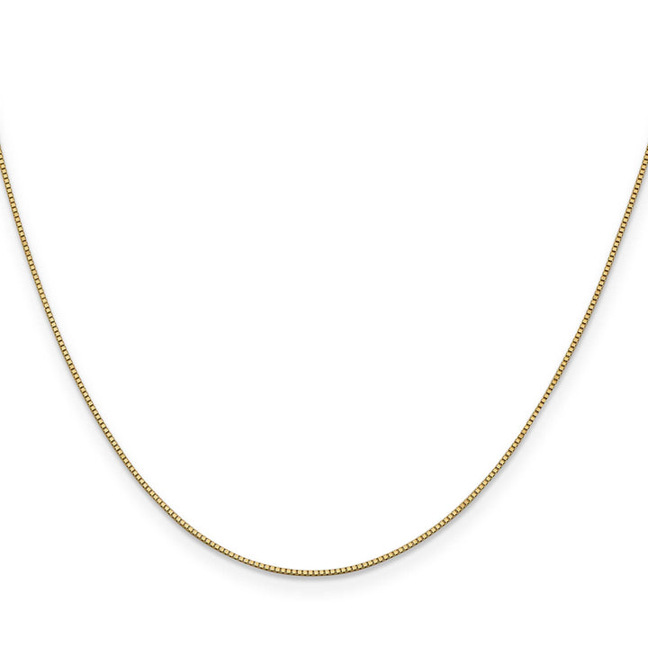 14K Yellow Gold .7mm Box Lobster Clasp Chain