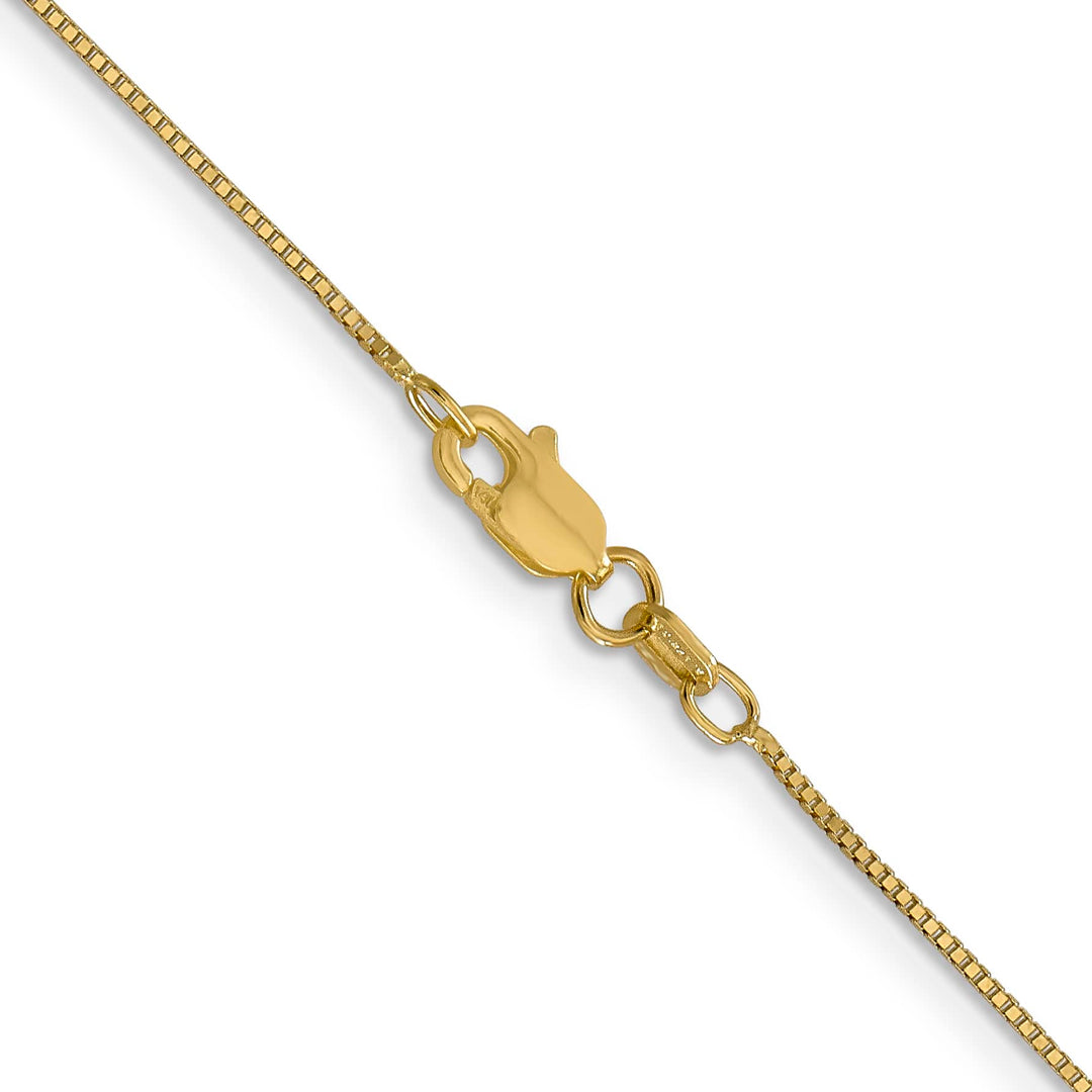 14K Yellow Gold .7mm Box Lobster Clasp Chain