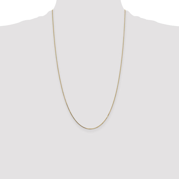 14K Yellow Gold .7mm Box Spring Ring Clasp Chain