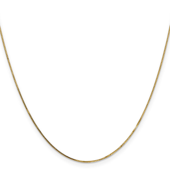 14K Yellow Gold .7mm Box Spring Ring Clasp Chain