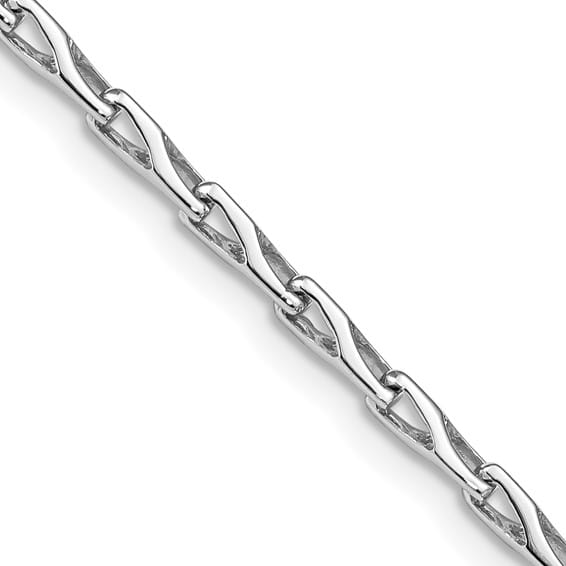 14K Yellow Gold 8. 2.75mm Hand Fancy Link Bracelet