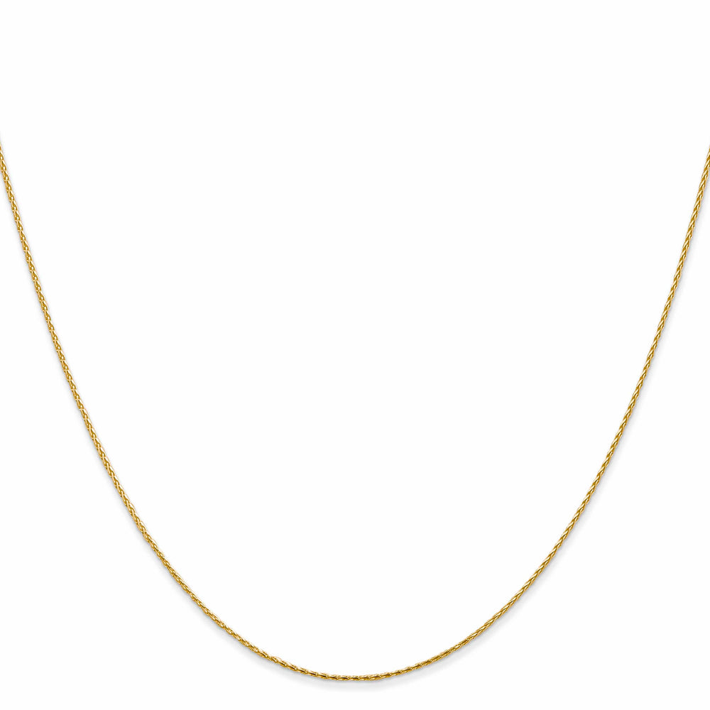 14K Yellow Gold .8mm D.C. Parisian Wheat Chain 14 Inch