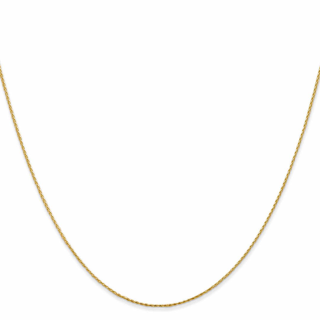 14K Yellow Gold .8mm D.C. Parisian Wheat Chain 14 Inch