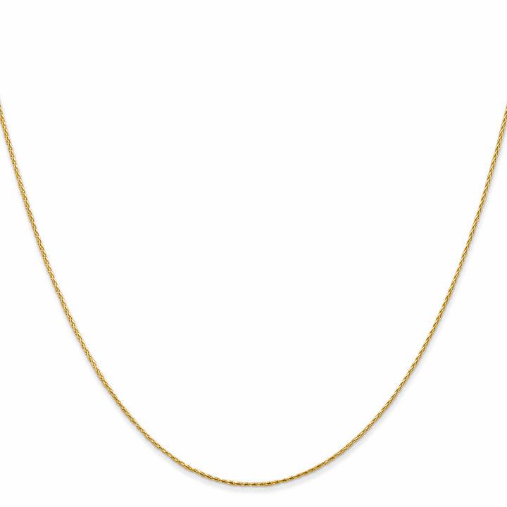 14K Yellow Gold .8mm D.C. Parisian Wheat Chain 14 Inch