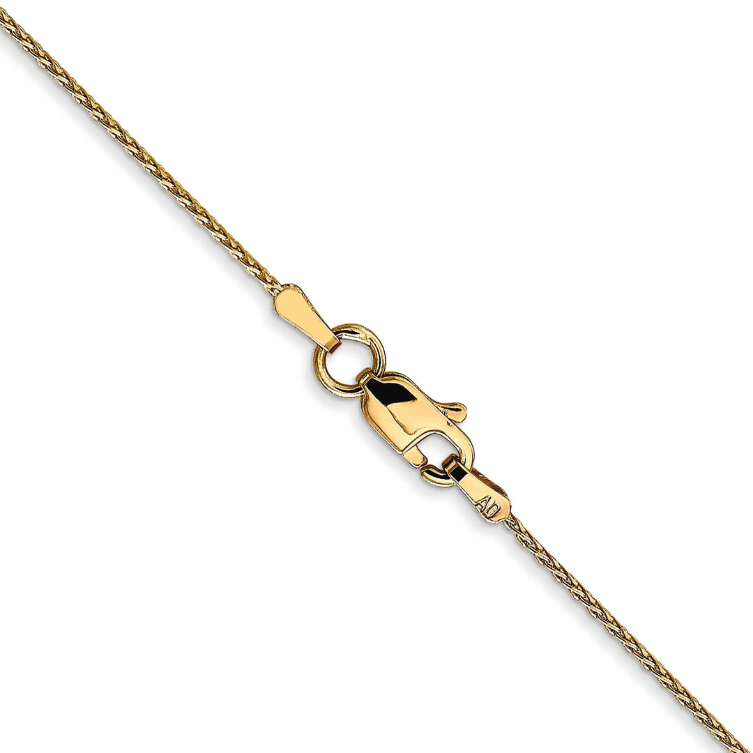 14K Yellow Gold .8mm D.C. Parisian Wheat Chain 14 Inch