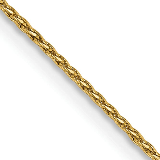 14K Yellow Gold .8mm D.C. Parisian Wheat Chain 14 Inch