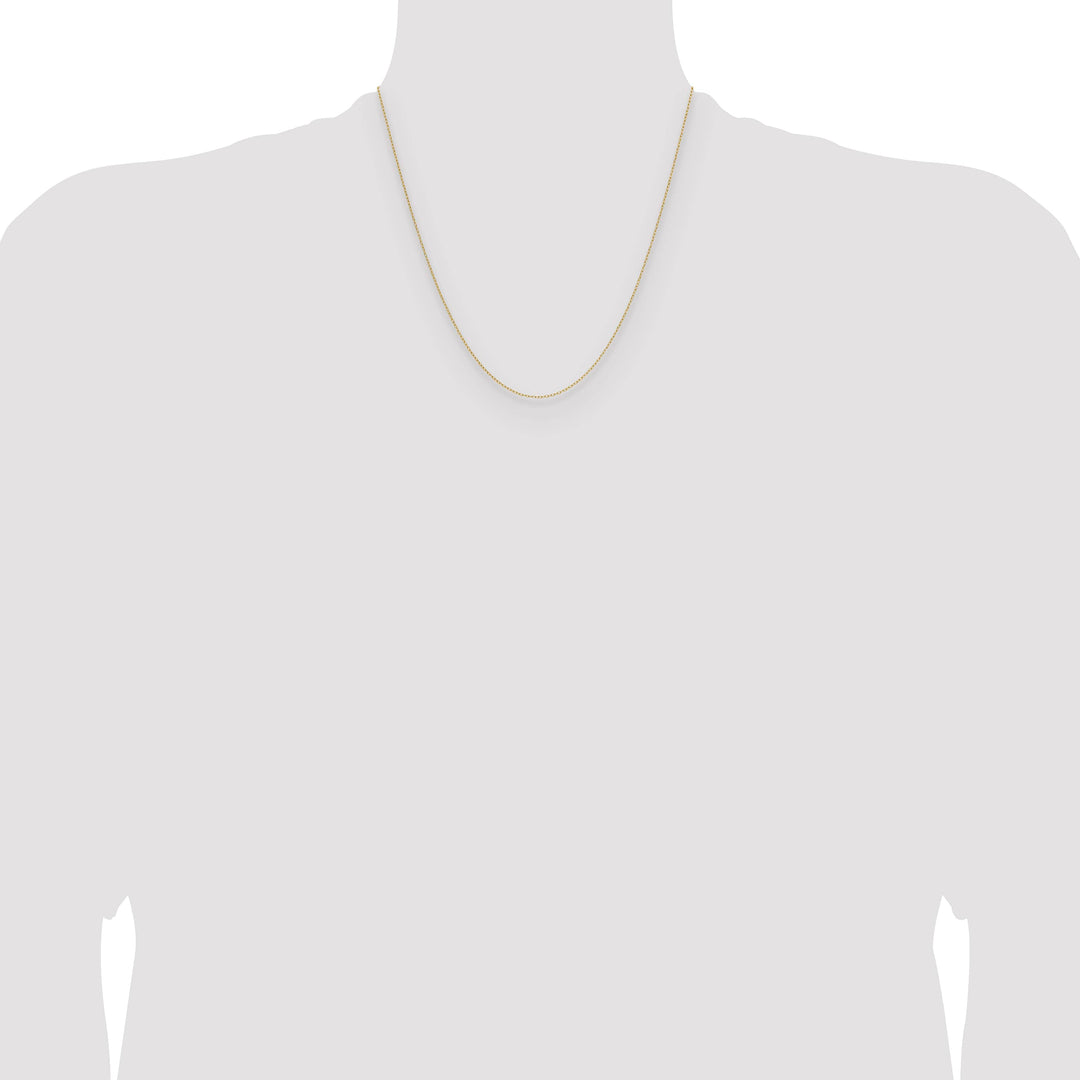 14K Yellow Gold .8mm Forzantine Cable Chain