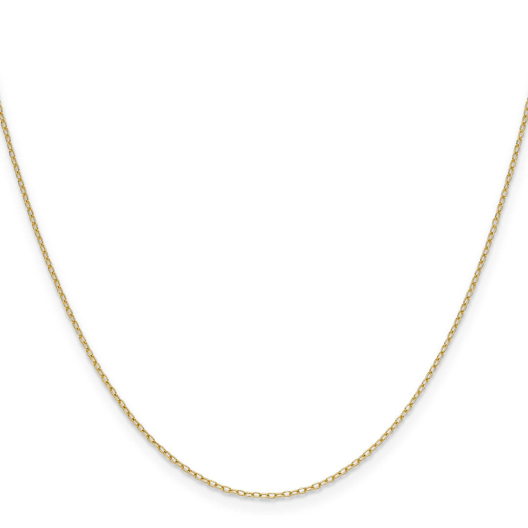 14K Yellow Gold .8mm Forzantine Cable Chain