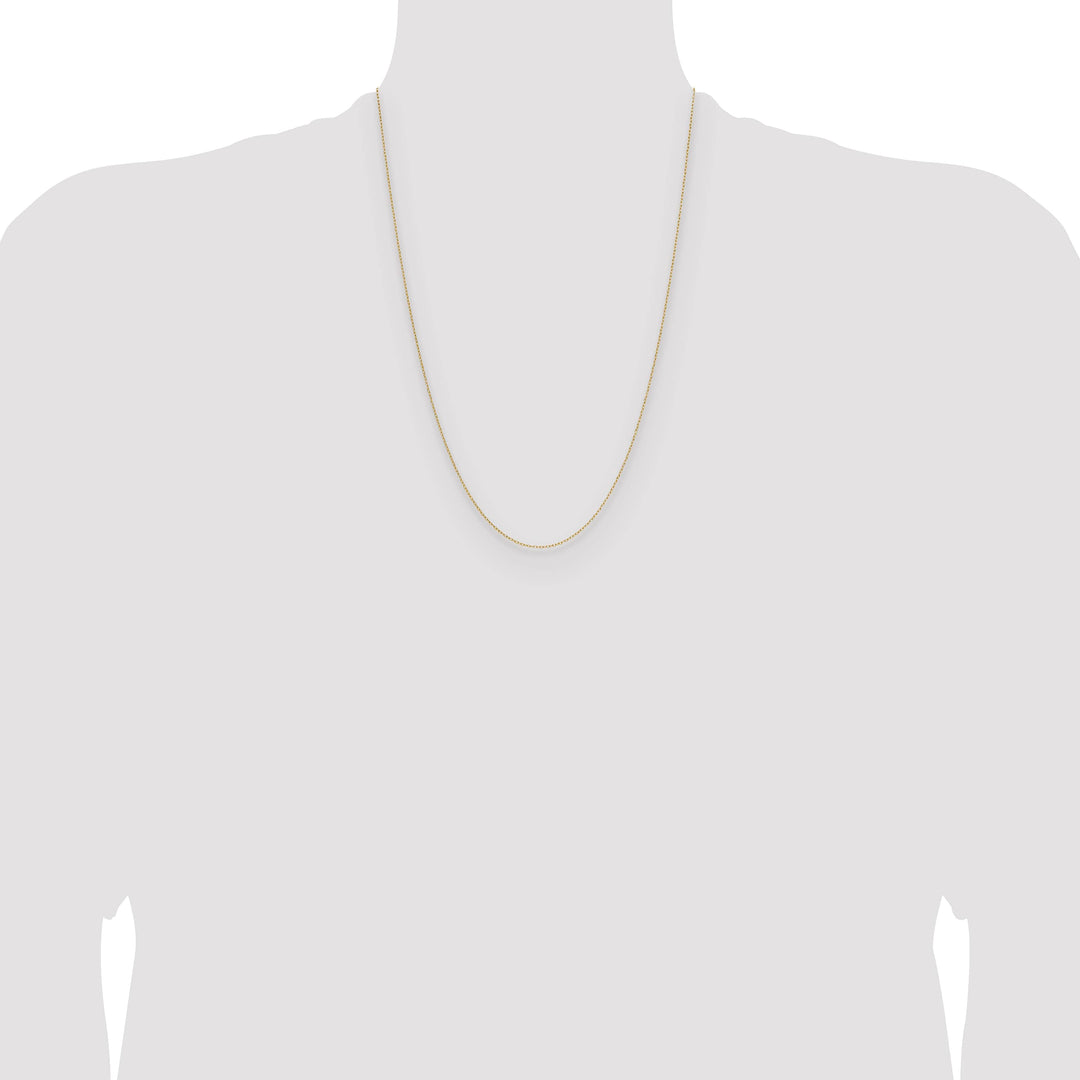 14K Yellow Gold .8mm Forzantine Cable Chain