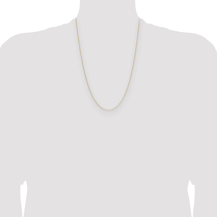 14K Yellow Gold .8mm Forzantine Cable Chain