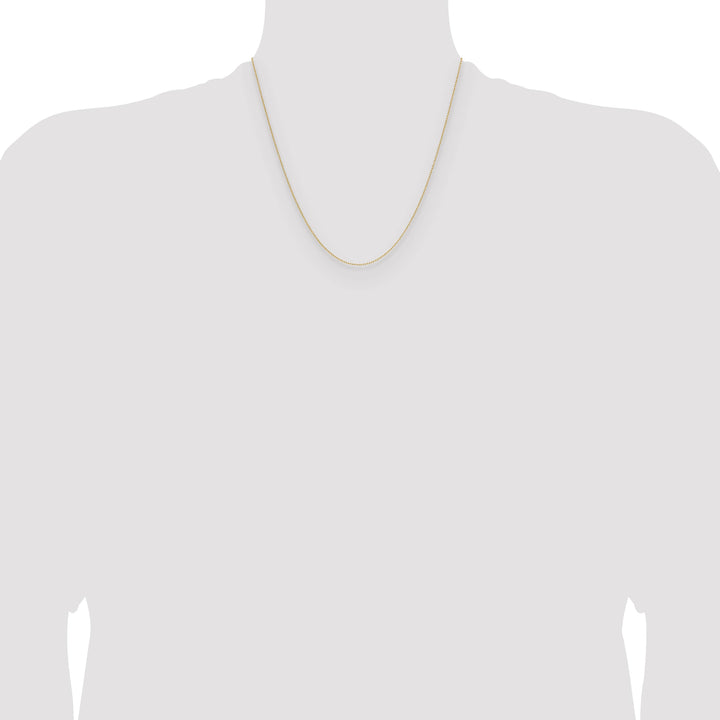 14K Yellow Gold .8mm Forzantine Cable Chain