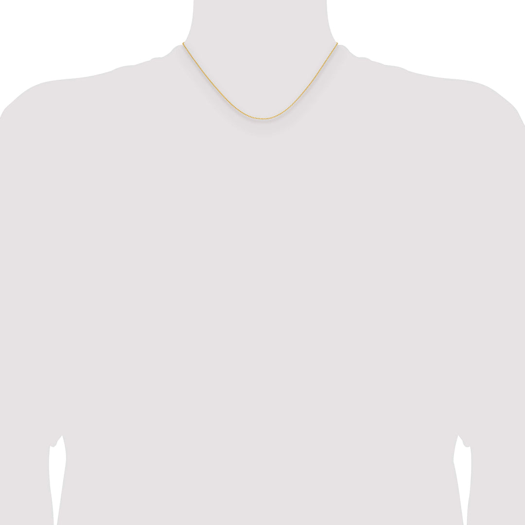 14K Yellow Gold .8mm Forzantine Cable Chain