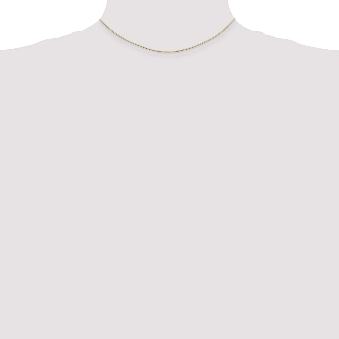 14K Yellow Gold .8mm Octagonal Snake Chain 14 Inch