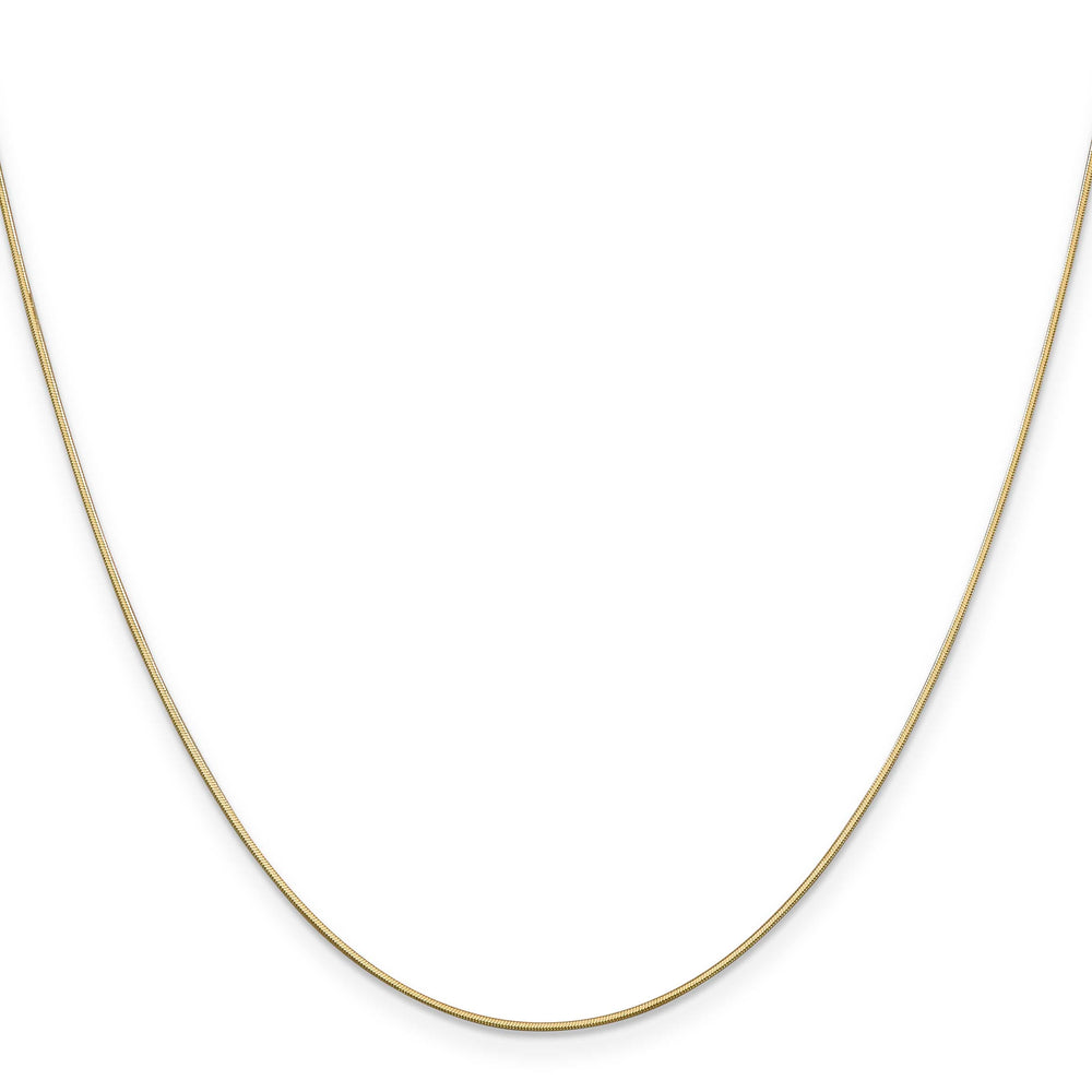 14K Yellow Gold .8mm Octagonal Snake Chain 14 Inch