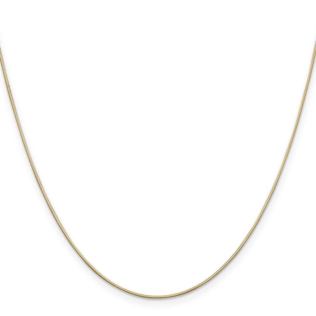 14K Yellow Gold .8mm Octagonal Snake Chain 14 Inch