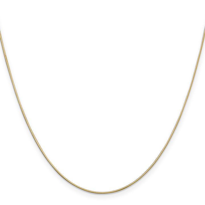 14K Yellow Gold .8mm Octagonal Snake Chain 14 Inch