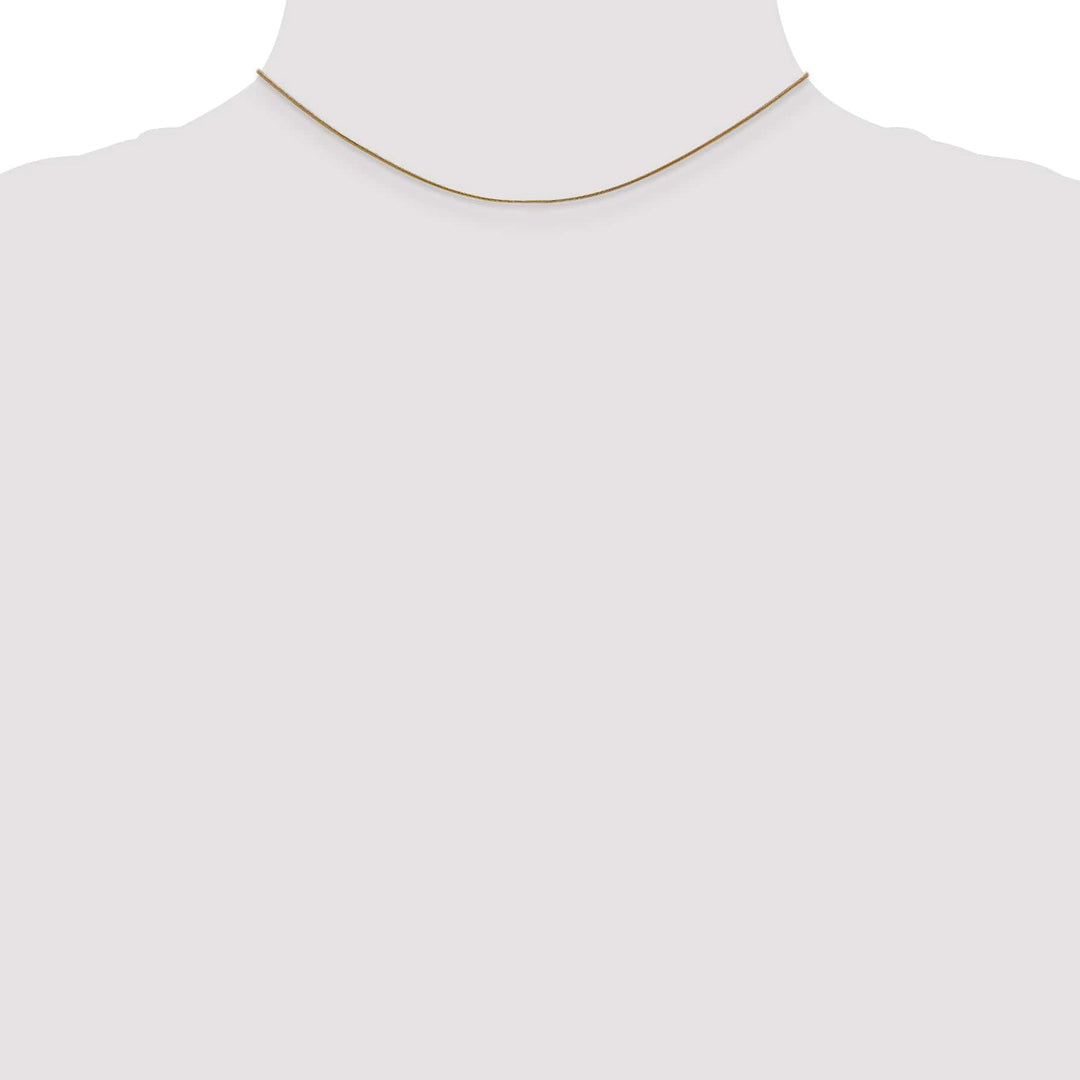 14K Yellow Gold .8mm Round Snake Chain 14 Inch