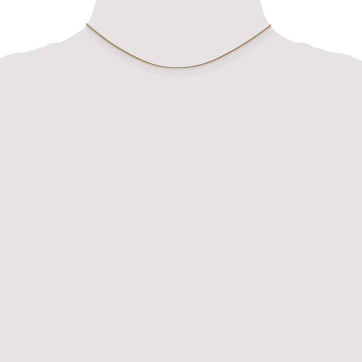 14K Yellow Gold .8mm Round Snake Chain 14 Inch