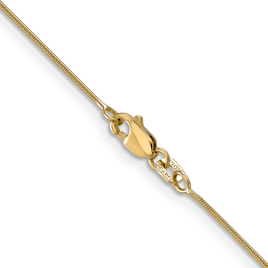 14K Yellow Gold .8mm Round Snake Chain 14 Inch