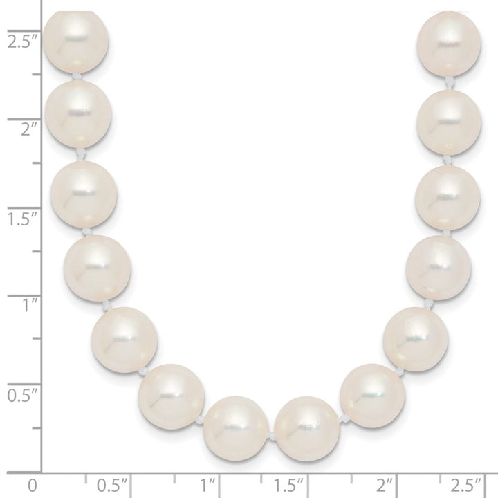 14K Yellow Gold 9-10mm White Akoya Cultured Pearl 19 inch Necklace