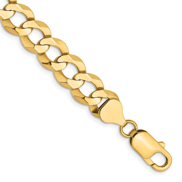 14K Yellow Gold 9.4mm Lightweight Flat Cuban Bracelet