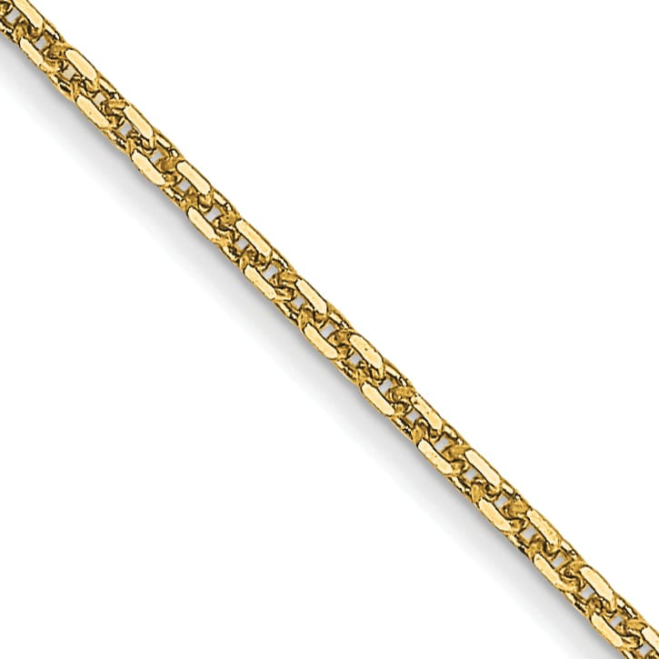 14K Yellow Gold .95mm D.C. Cable Chain 14 Inch