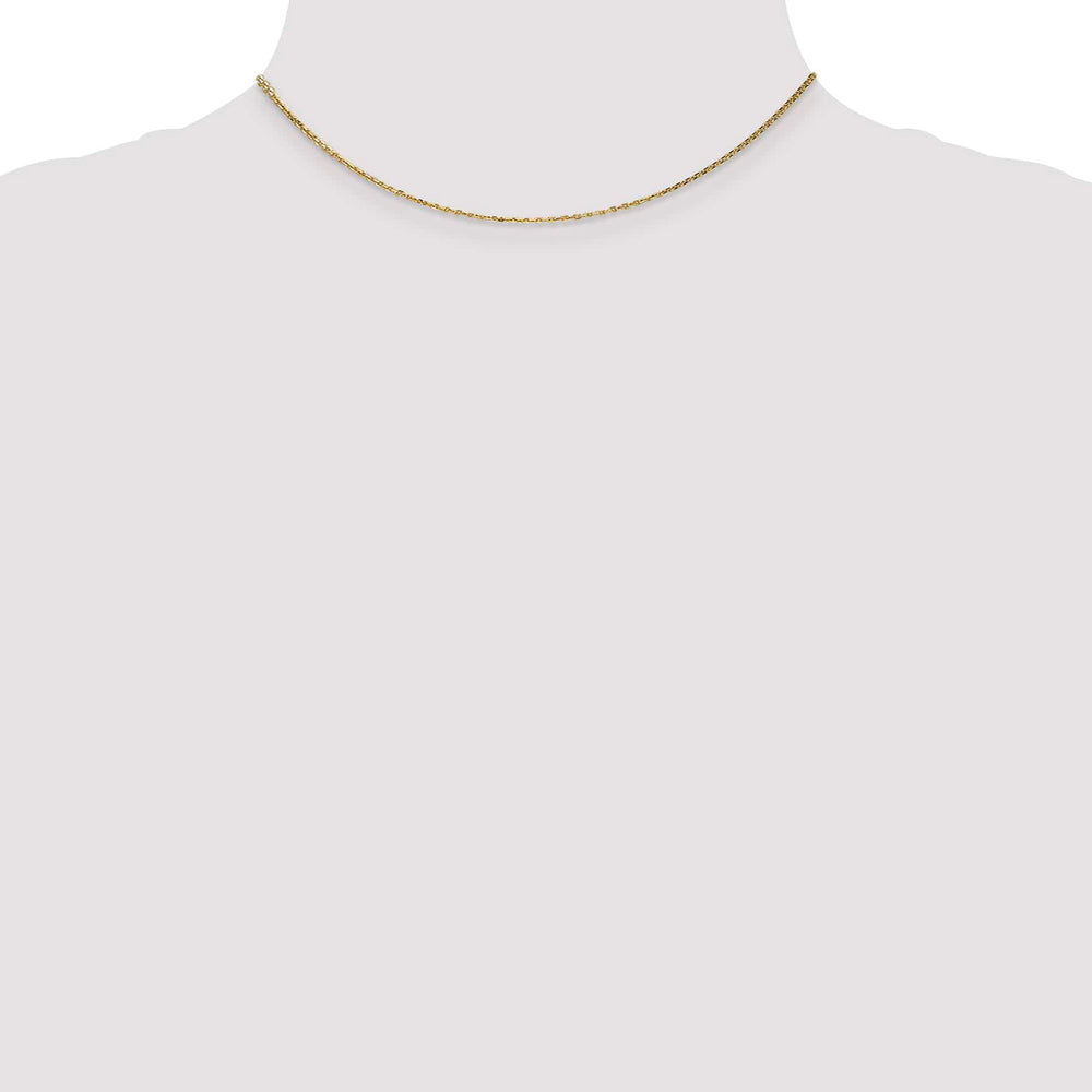 14K Yellow Gold .95mm D.C. Cable Chain 14 Inch