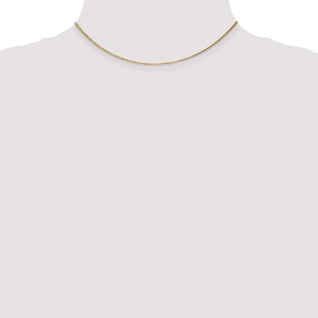 14K Yellow Gold .95mm D.C. Cable Chain 14 Inch