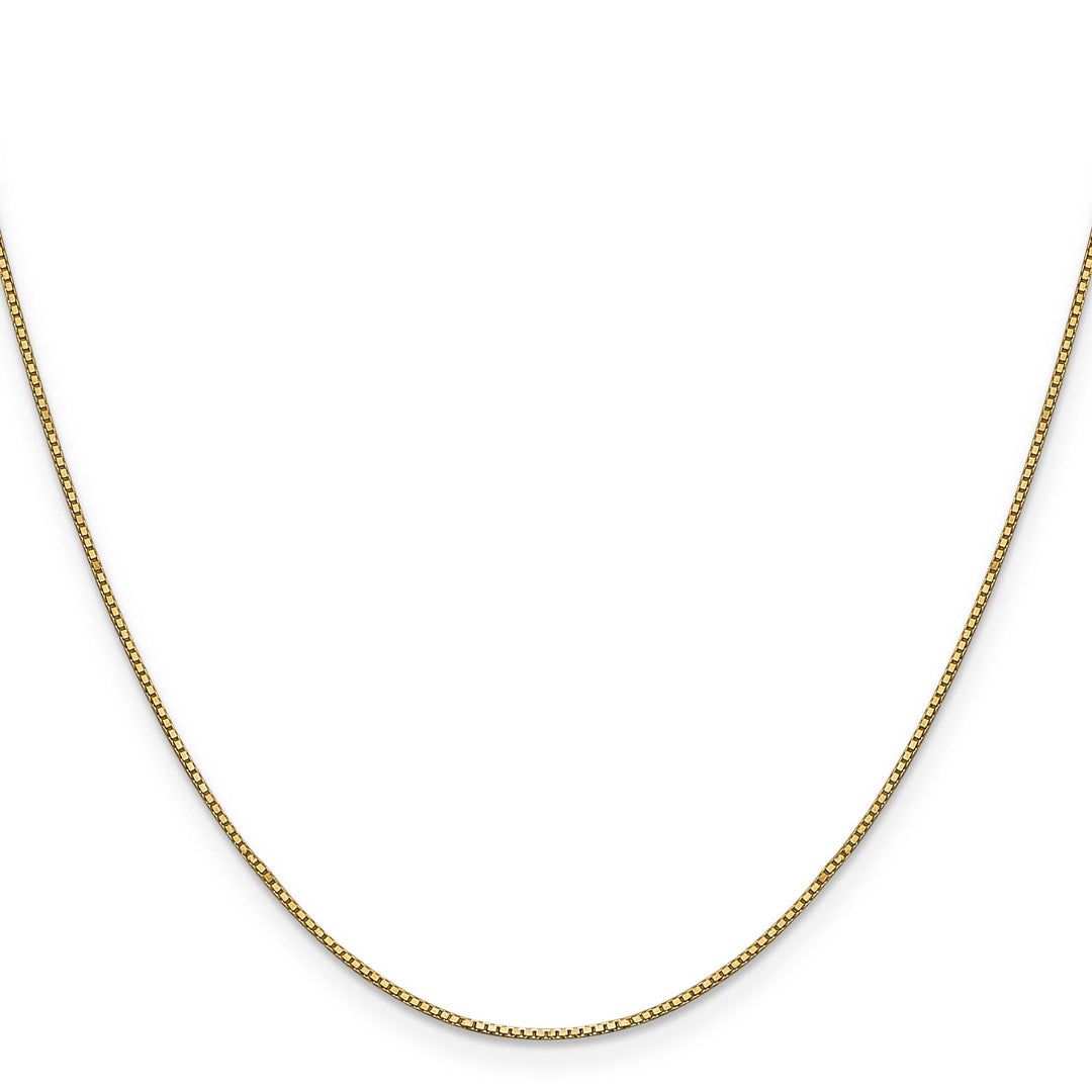 14K Yellow Gold .9mm Box Lobster Clasp Chain