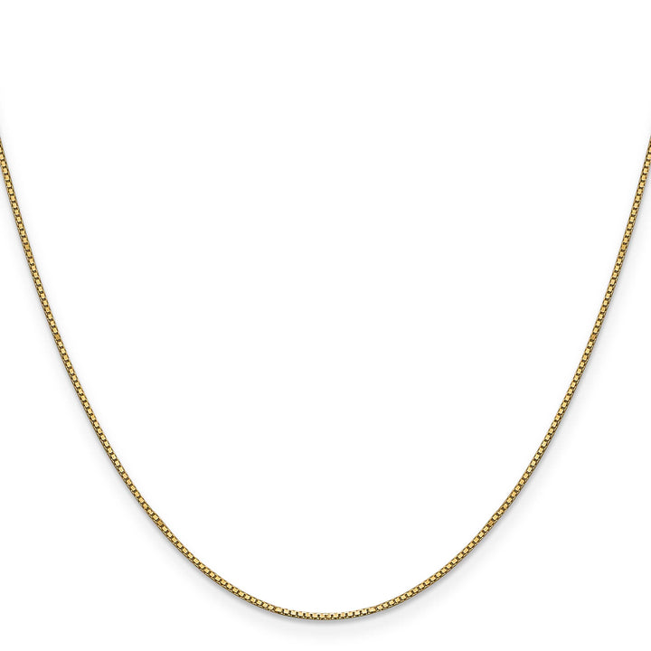 14K Yellow Gold .9mm Box Lobster Clasp Chain