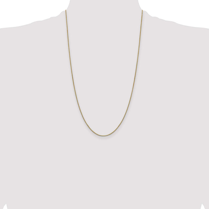 14K Yellow Gold .9mm Box Lobster Clasp Chain