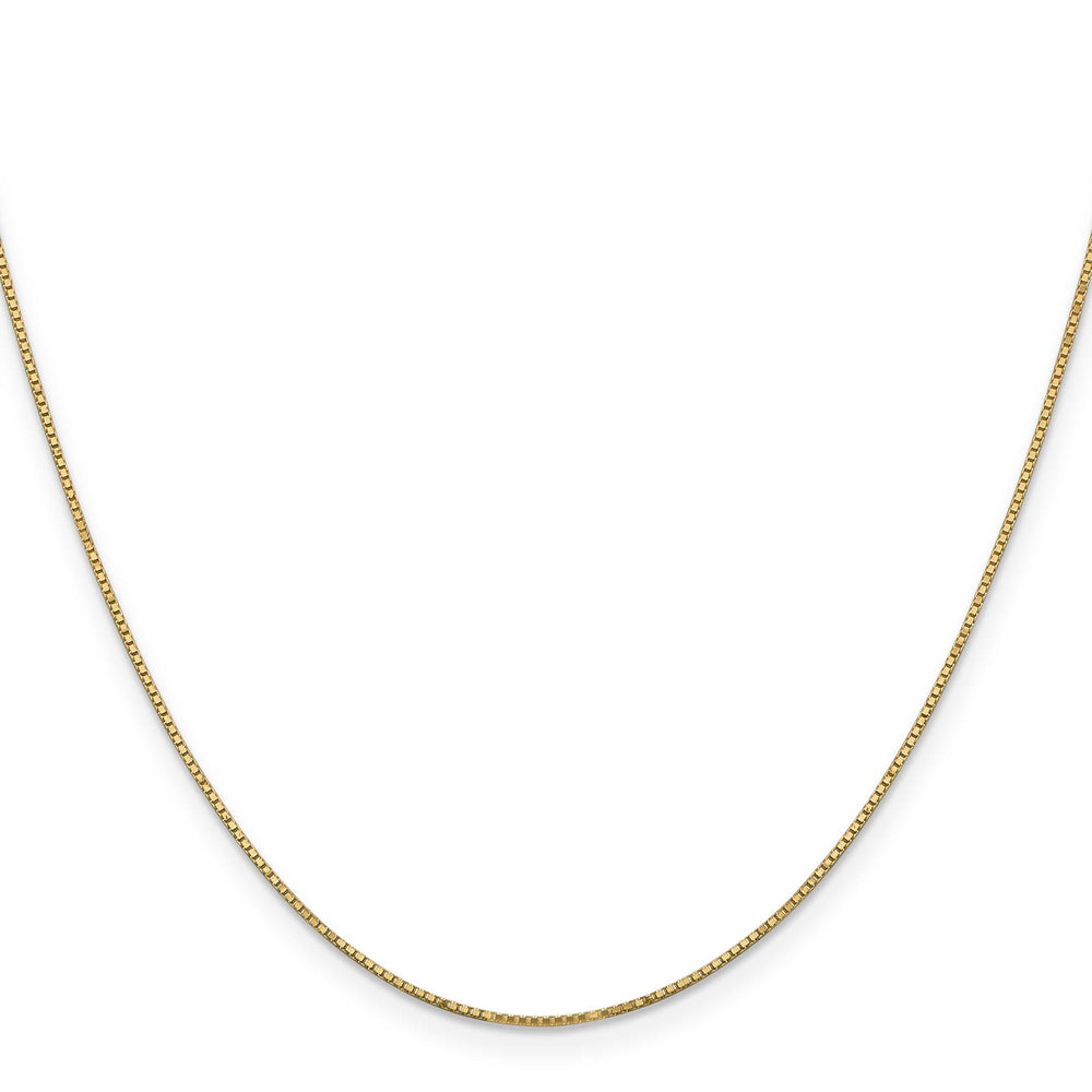 14K Yellow Gold .9mm Box Spring Ring Clasp Chain