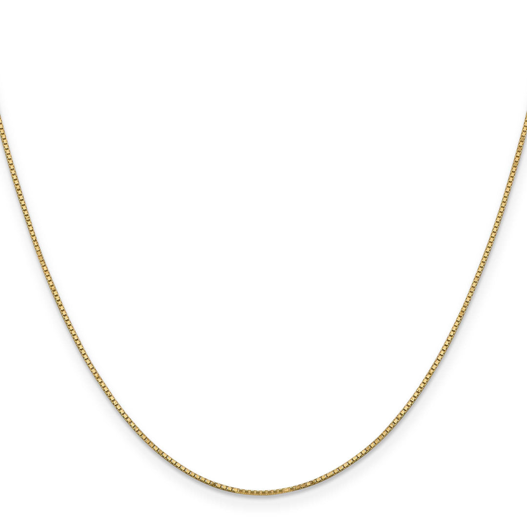 14K Yellow Gold .9mm Box Spring Ring Clasp Chain