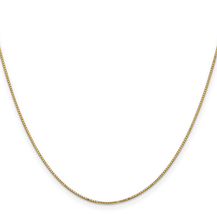 14K Yellow Gold .9mm Box Spring Ring Clasp Chain