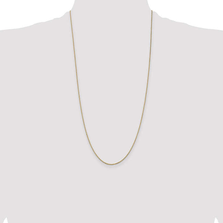 14K Yellow Gold .9mm Box Spring Ring Clasp Chain