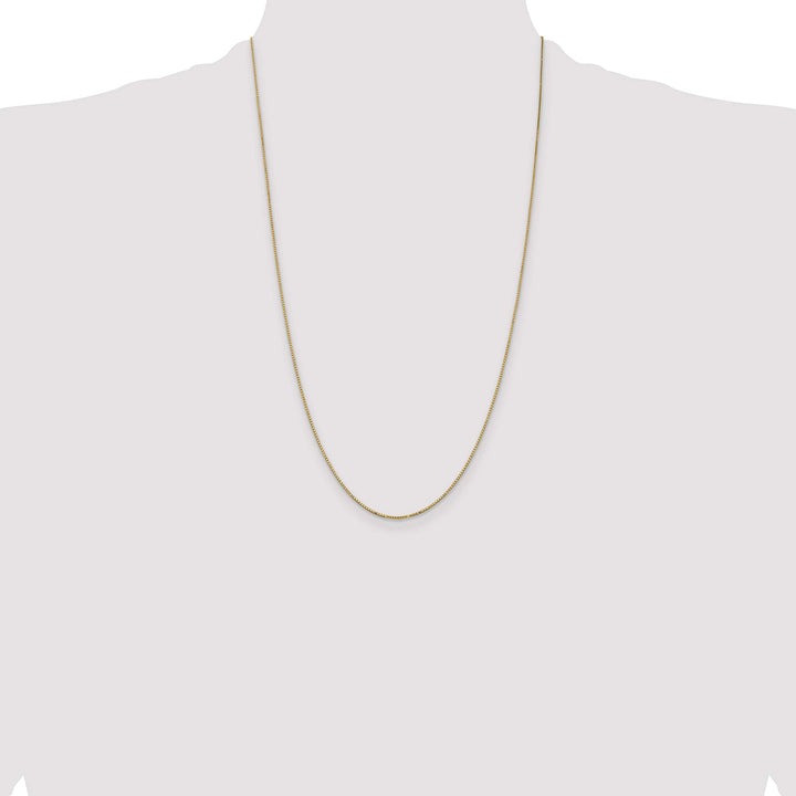 14K Yellow Gold .9mm Box Spring Ring Clasp Chain