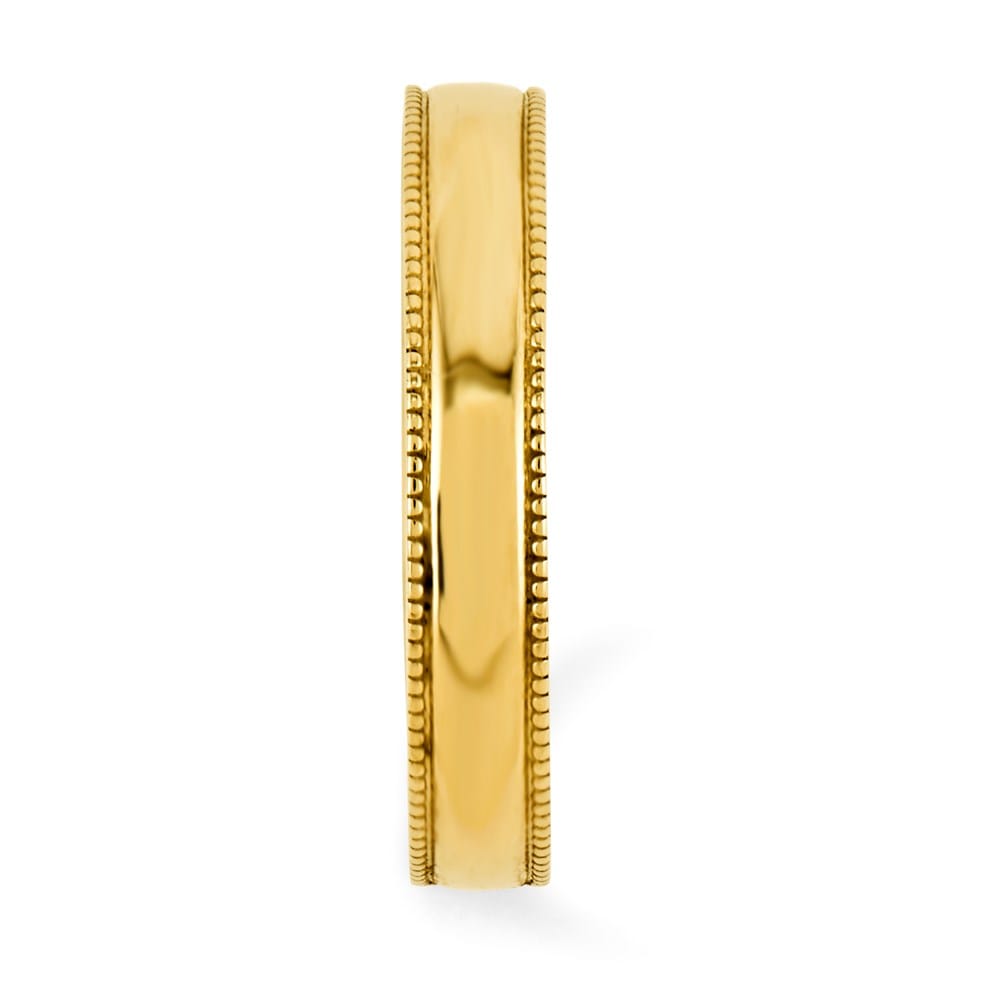 14k Yellow Gold Adjustable 3mm Milgrain Band Toe Ring