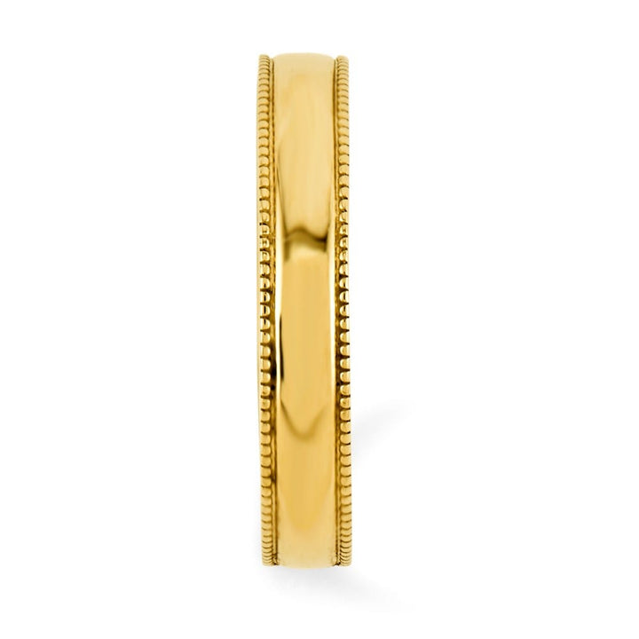 14k Yellow Gold Adjustable 3mm Milgrain Band Toe Ring