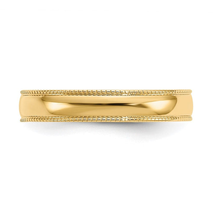 14k Yellow Gold Adjustable 3mm Milgrain Band Toe Ring